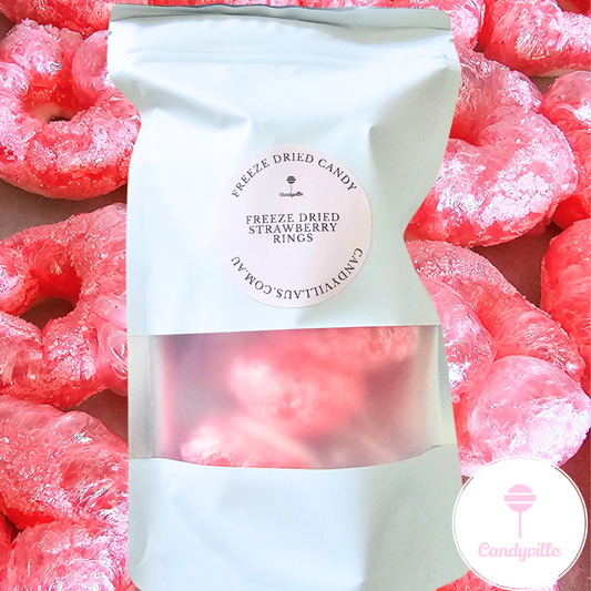 Freeze dried strawberry rings