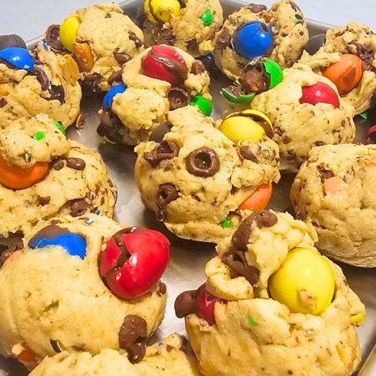 Freeze-Dried Peanut M&M Cookie Dough Scoops 🥜🍪🍫