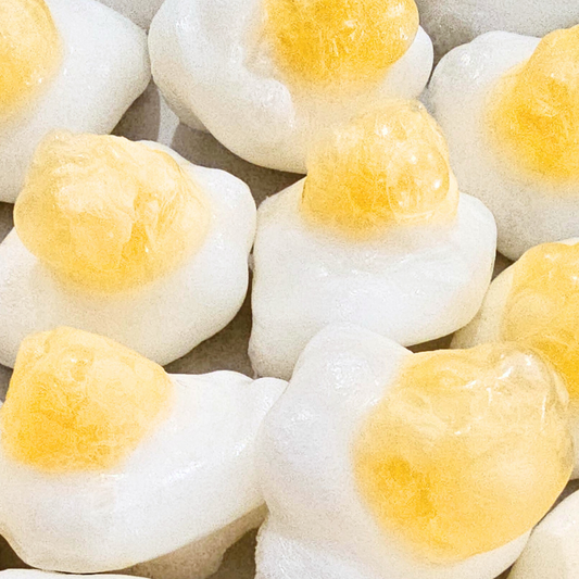 Freeze-dried peach fried eggs 🍳